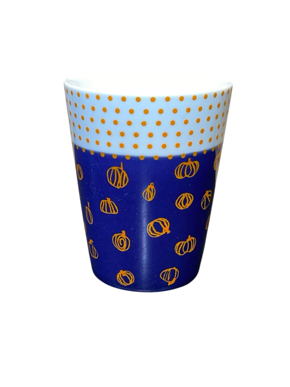 Starbucks Teavana PUMPKIN 12oz Mug Coffee Tazo Tea Indigo Orange Halloween 2016 - Picture 3 of 9